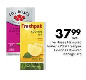 Save Five Roses Flavoured Teabags/ Freshpak Rooibos Flavoured Teabags offer