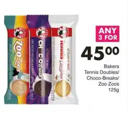 Save Bakers Tennis Doubles/ Choco-Breaks/ Zoo Zoos offer