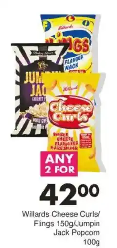 Save Willards Cheese Curls/ Flings/ Jumpin Jack Popcorn offer