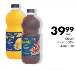 Save Clover Krush 100% Juice offer