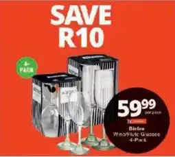 Checkers Bistro Wine/Flute Glasses offer