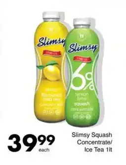 Save Slimsy Squash Concentrate/ Ice Tea offer