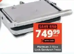 Checkers Platinum 2-Slice Lock Sandwich Press offer