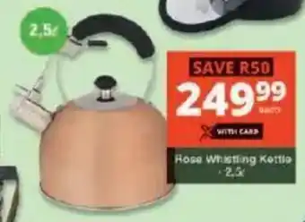 Checkers Rose Whistling Kettle offer