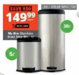 Checkers My Bin Stainless Steel Step Bin offer