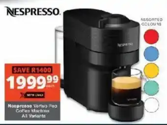 Checkers Nespresso Vertuo Pop Coffee Machine offer