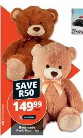 Checkers Bestmade Plush Bear offer