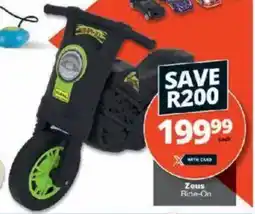 Checkers Zeus Ride-On offer