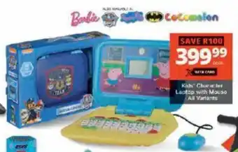 Checkers Kids Character Laptop with Mouse All Variants offer