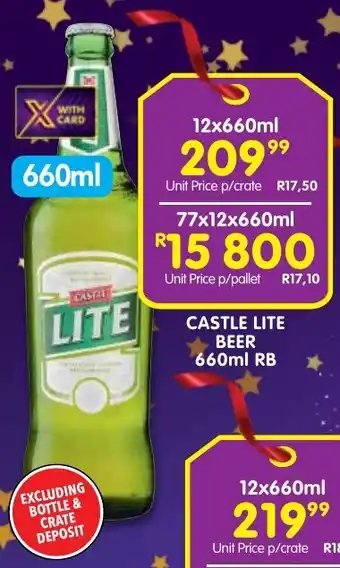 Shoprite Liquor Castle lite beer rb offer