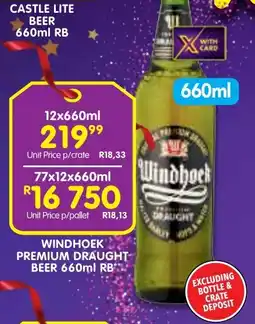 Shoprite Liquor Windhoek premium draught beer rb offer