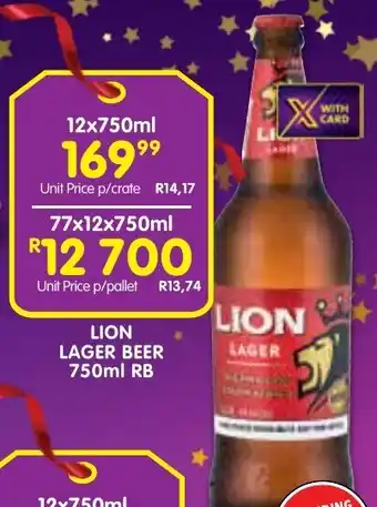 Shoprite Liquor Lion lager beer rb offer