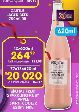 Shoprite Liquor Brutal fruit sparkling ruby apple spirit cooler nrb offer