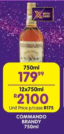 Shoprite Liquor Commando brandy offer