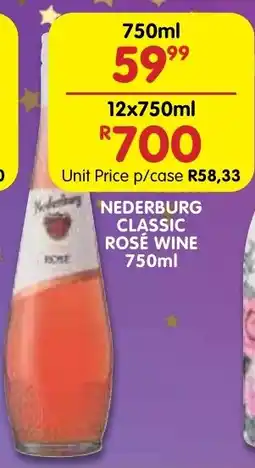 Shoprite Liquor Nederburg classic rose wine offer