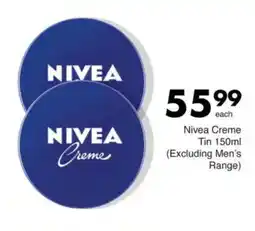 Save Nivea Creme Tin (Excluding Men's Range) offer