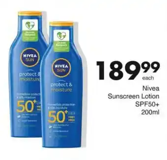 Save Nivea Sunscreen Lotion SPF50+ offer