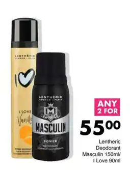 Save Lentheric Deodorant Masculin/ I Love offer