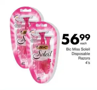 Save Bic Miss Soleil Disposable Razors offer