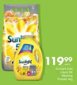 Save Sunlight Auto Liquid/ Washing Powder offer