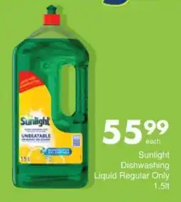 Save Sunlight Dishwashing Liquid Regular Only offer