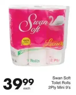 Save Swan Soft Toilet Rolls 2Ply Mini offer