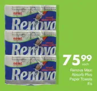 Save Renova Maxi Absorb Plus Paper Towels offer