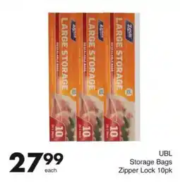 Save UBL Storage Bags Zipper Lock offer