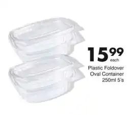 Save Plastic Foldover Oval Container offer