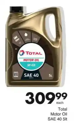 Save Total Motor Oil SAE 40 offer