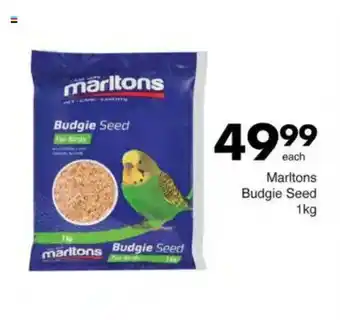 Save Marltons Budgie Seed offer