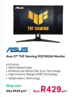 Teljoy Asus 27" TUF Gaming VG27AQ3A Monitor offer