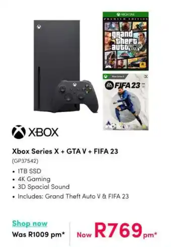 Teljoy Xbox Series X + GTA V + FIFA 23 offer