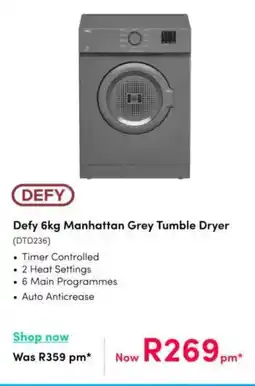 Teljoy Defy Manhattan Grey Tumble Dryer offer