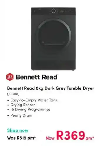 Teljoy Bennett Read Dark Grey Tumble Dryer offer