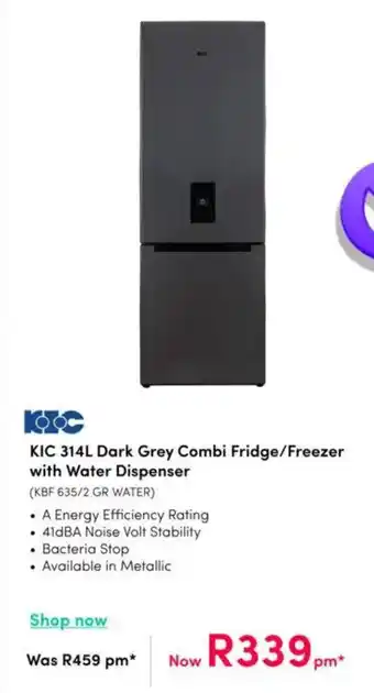 Teljoy KIC Dark Grey Combi Fridge/Freezer offer