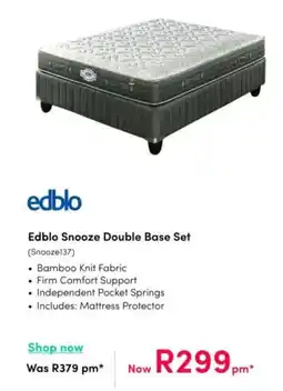 Teljoy Edblo Snooze Double Base Set offer