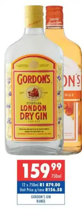 Ultra Liquors Gordon's gin range offer