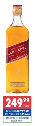 Ultra Liquors Johnnie walker red blended scotch whisky offer