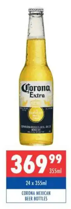 Ultra Liquors Corona mexican beer bottles offer