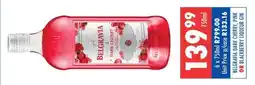 Ultra Liquors Belgravia dark cherry, pink or blackberry liqueur gin offer