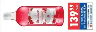 Ultra Liquors Belgravia dark cherry, pink or blackberry liqueur gin offer