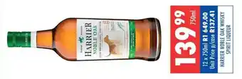 Ultra Liquors Harrier noble oak whisky spirit liqueur offer