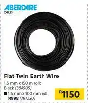 Aberdare Cables Flat Twin Earth Wire 1.5mm x 150m Roll