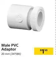 Male PVC Adaptor 20mm