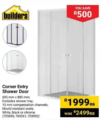 Builders Express Corner Entry Shower Door offer