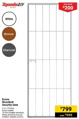 Builders Express Econo Shootbolt Security Gate offer