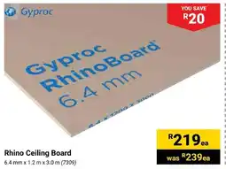 Builders Express Gyproc Rhino Ceiling Board offer