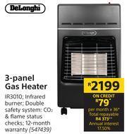 Builders Warehouse Delonghi 3 Panel Gas Heater offer