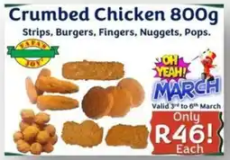 Foodeez Crumbed Chicken Strips, Burgers, Fingers, Nuggets, Pops offer